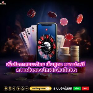 เพิ่มโอกาสชนะด้วย เว็บสูตร บาคาร่าฟรี ความลับของนักเดิมพันมือโปร